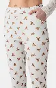 Pyjama long femme coton bio ARTHUR "Old Teddy" BAH - Ivoire OLDTH25
