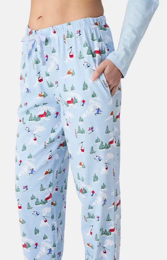 Pyjama long femme ARTHUR "Pyjama d'Altitude" MOL - Ciel NOELH25