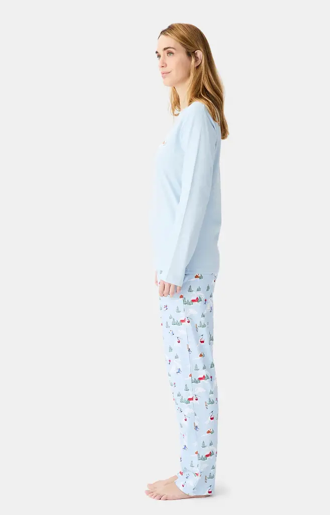 Pyjama long femme ARTHUR "Pyjama d'Altitude" MOL - Ciel NOELH25