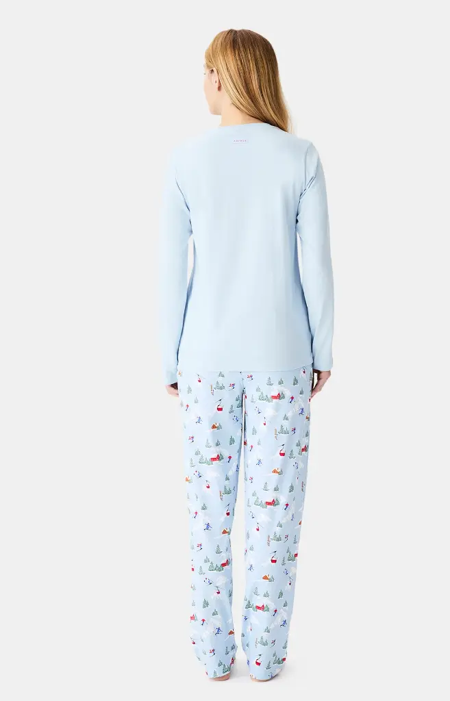 Pyjama long femme ARTHUR "Pyjama d'Altitude" MOL - Ciel NOELH25