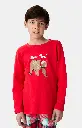 Pyjama long enfant ARTHUR "Bear Noël" LUK - Rouge OURSH25