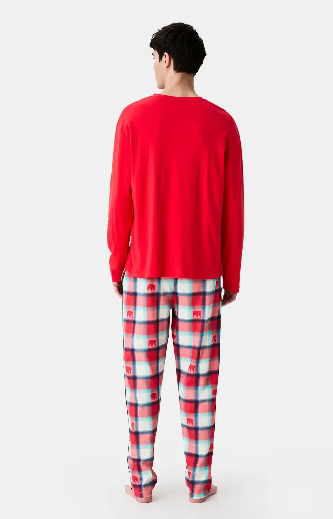 Pyjama long homme ARTHUR "Bear Noël" ZAC - Rouge OURSH25