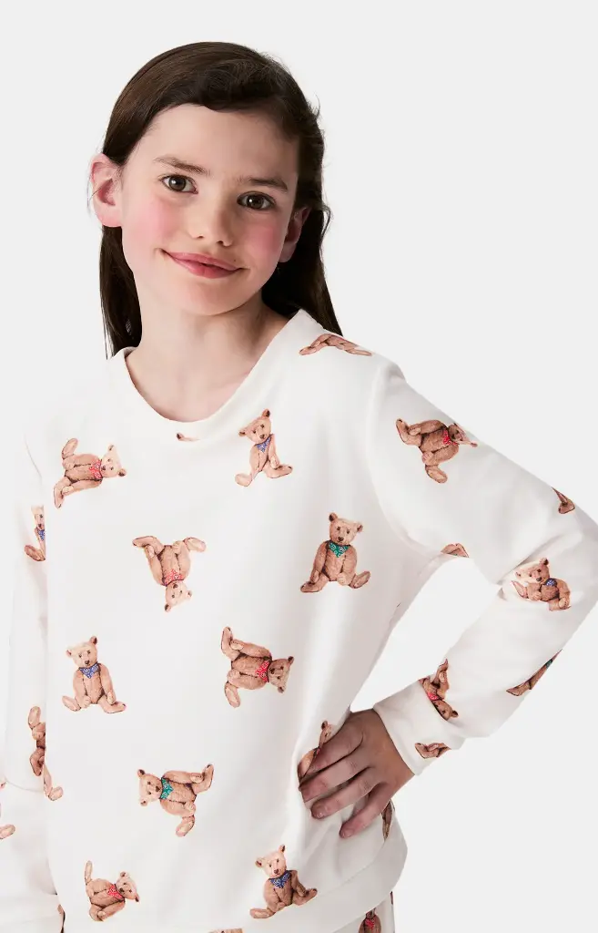 Pyjama long enfant polaire ARTHUR "Old Teddy" LUL - Ivoire OLDTH25