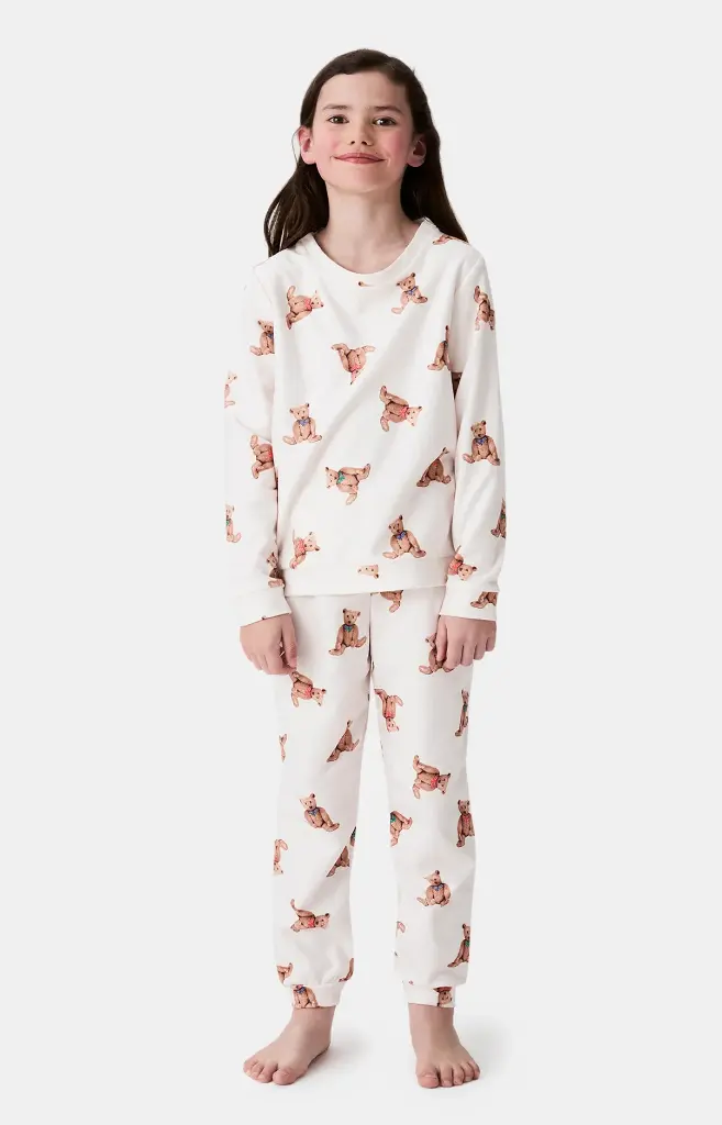 Pyjama long enfant polaire ARTHUR "Old Teddy" LUL - Ivoire OLDTH25