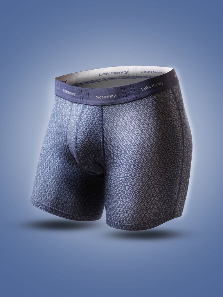 Boxer homme tencel avec maintien intérieur LOIC HENRY "Graphic" KBB300F - Vibration 