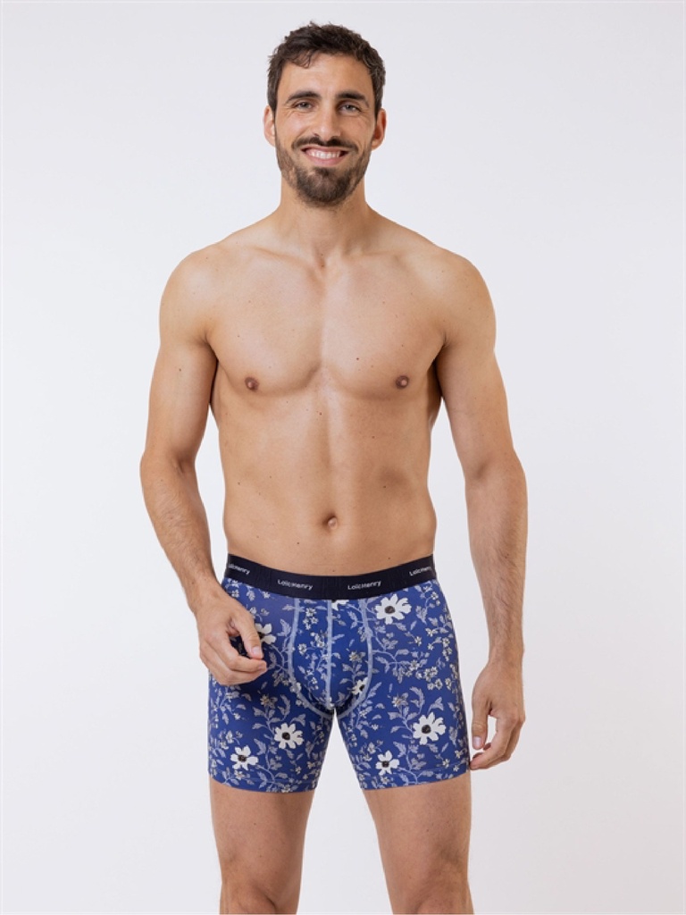 Boxer homme coton avec maintien intérieur LOIC HENRY "Every-D" KBD011E - Cornflowers