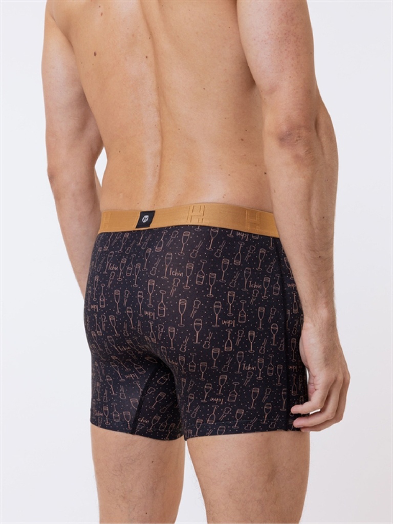Boxer homme coton avec maintien intérieur LOIC HENRY "Every-D" KBD011G - Champagne