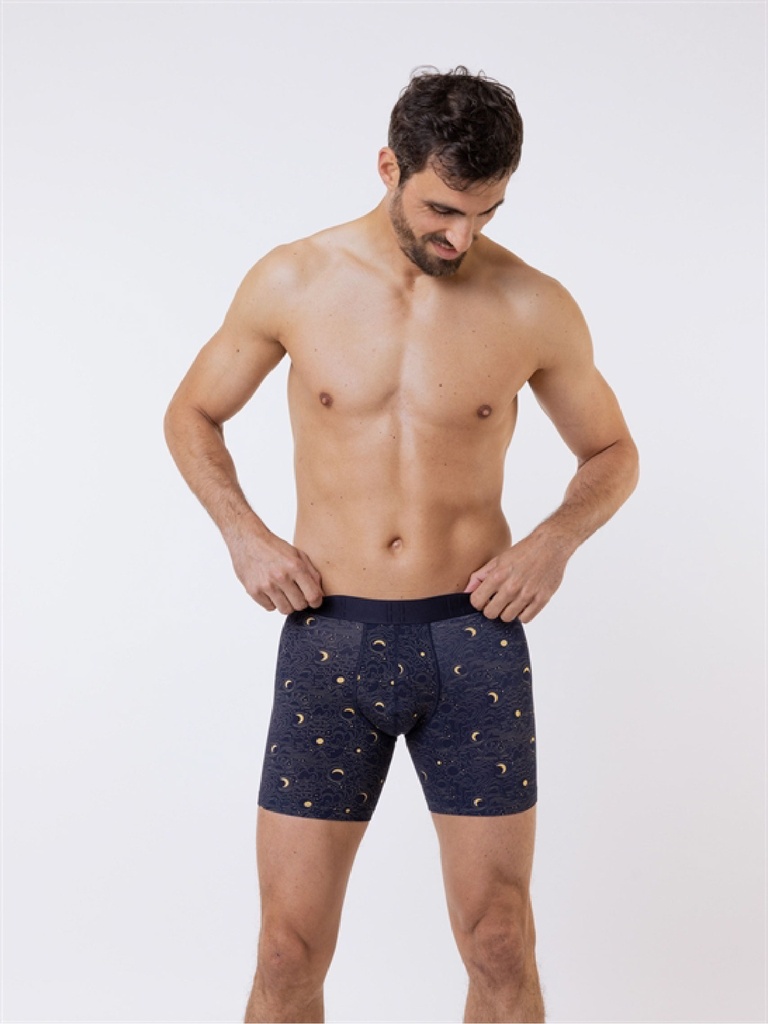Boxer homme tencel avec maintien intérieur LOIC HENRY "Graphic" KBB300D - Space