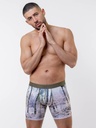 Boxer homme fantaisie microfibre avec maintien intérieur LOIC HENRY "Identity" KBI115X - Forest