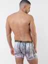 Boxer homme fantaisie microfibre avec maintien intérieur LOIC HENRY "Identity" KBI115X - Forest