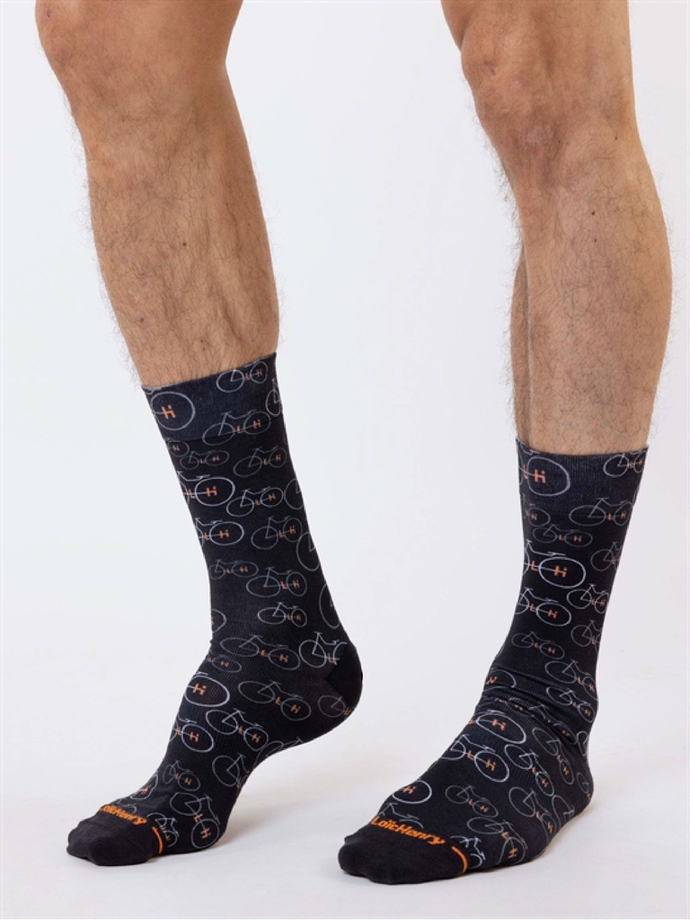 Chaussette homme fantaisie LOIC HENRY "Miroir" KSI010X - Vélo