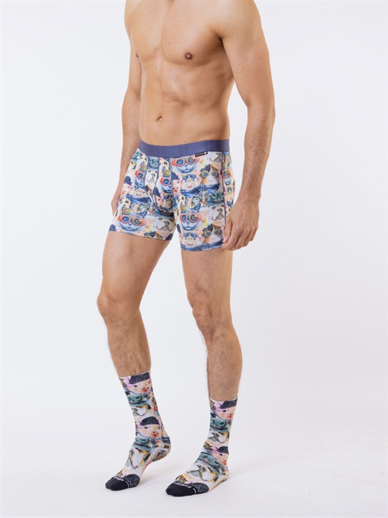 Chaussette homme fantaisie LOIC HENRY "Miroir" KSI012X - Animaux