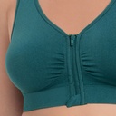 Brassière pour prothèses sans coutures à tirette ANITA CARE "Lynn" 5768X - Emeraude 826