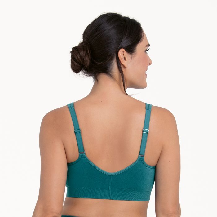 Brassière pour prothèses sans coutures à tirette ANITA CARE "Lynn" 5768X - Emeraude 826