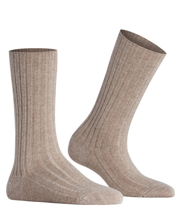 Chaussettes dame laine&cachemire FALKE "Cosy Wool Boot" 46903 - Beige Mel. 4091