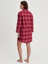 Chemise de nuit dame boutonnée longues manches CALIDA "Holiday Dreams" 32334 - Deep Red 732