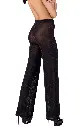 Pantalon sexy NOIR HANDMADE "Palazzo Transparent Onyx F374" 