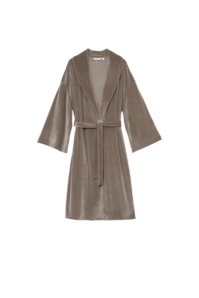Peignoir dame long ARUELLE "Capucine" AR-CAP-SS - Brun 