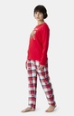 Pyjama long femme ARTHUR "Bear Noël" MOL - Rouge  OURSH25