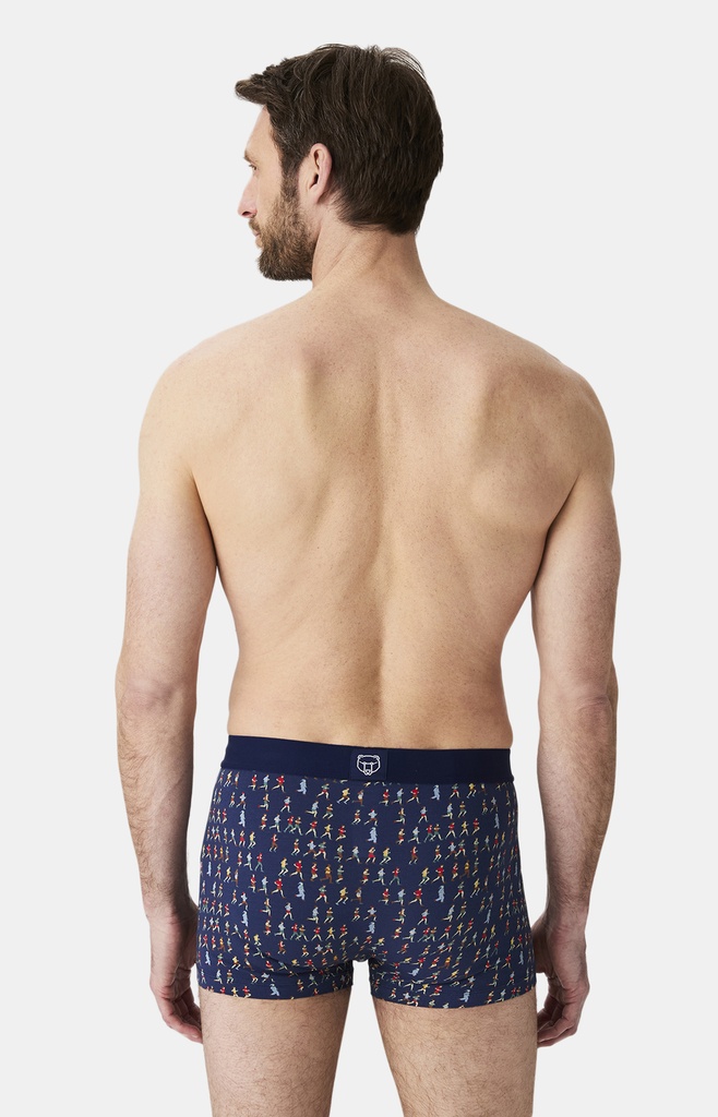 Boxer homme coton bio ARTHUR "Marathon" MAC - Marine MARAH25