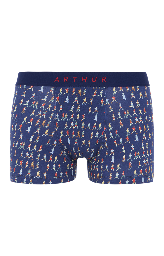 Boxer homme coton bio ARTHUR "Marathon" MAC - Marine MARAH25