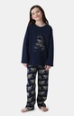 Pyjama long enfant 100% coton bio ARTHUR "Nuit Polaire" LUK - Marine POLAH25