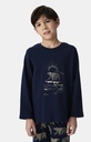 Pyjama long enfant 100% coton bio ARTHUR "Nuit Polaire" LUK - Marine POLAH25