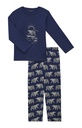 Pyjama long enfant 100% coton bio ARTHUR "Nuit Polaire" LUK - Marine POLAH25