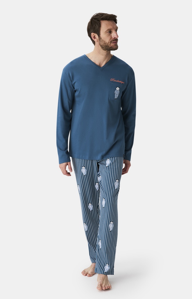 Pyjama long homme ARTHUR "Pandastique" ZAC - Canard PANDH25