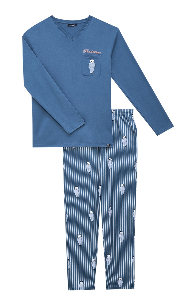 Pyjama long homme ARTHUR "Pandastique" ZAC - Canard PANDH25