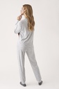 Pyjama long femme PROMISE "Good Night" N20202 - Gris 163