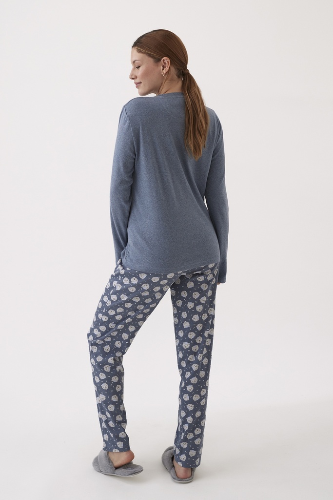 Pyjama longues manches PROMISE "Rrrr" N20222 - Marine 020