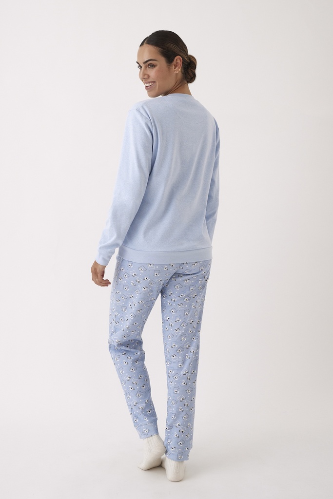 Pyjama longues manches PROMISE "Woof" N20232 - Azure 117
