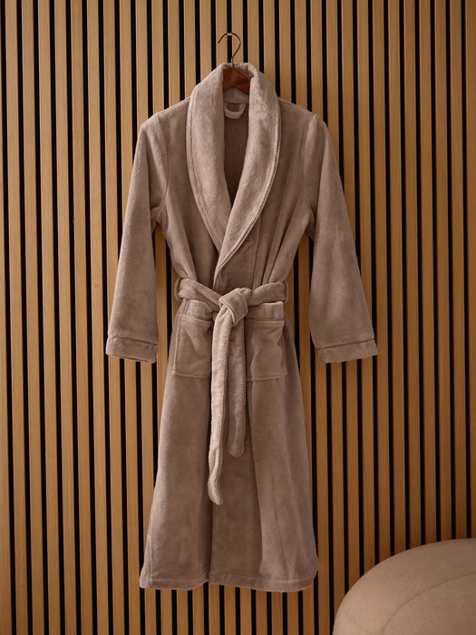 Peignoir dame en éponge 120cm CALIDA "Cosy Shower" 61854 - Beige Clay 039