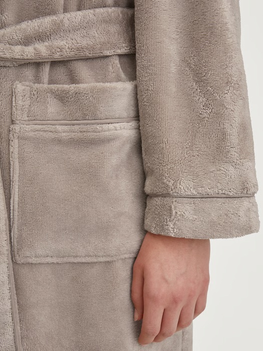 Peignoir dame en éponge 120cm CALIDA "Cosy Shower" 61854 - Beige Clay 039