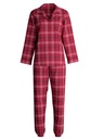 Pyjama dame boutonnée longues manches CALIDA "Holiday Dreams" 42434 - Deep Red 732