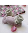Chaussons bébé en agneau double face DIRECT TANNERIE "Socks" - Rose