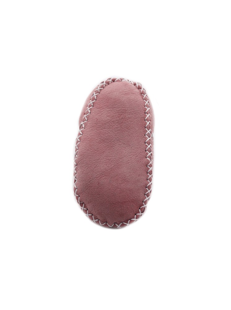 Chaussons bébé en agneau double face DIRECT TANNERIE "Socks" - Rose