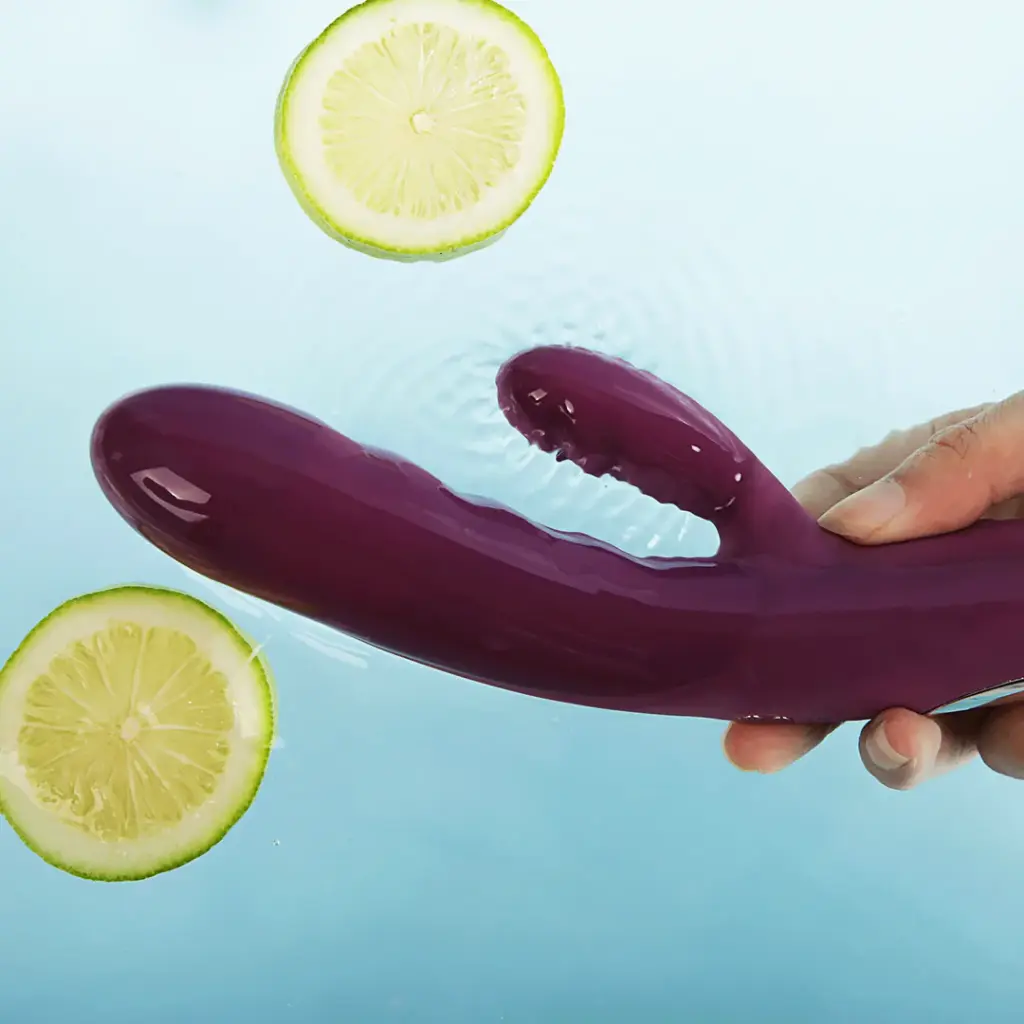 Vibromasseur double stimulation & tête pousseur SVAKOM "Avery" - Lilas