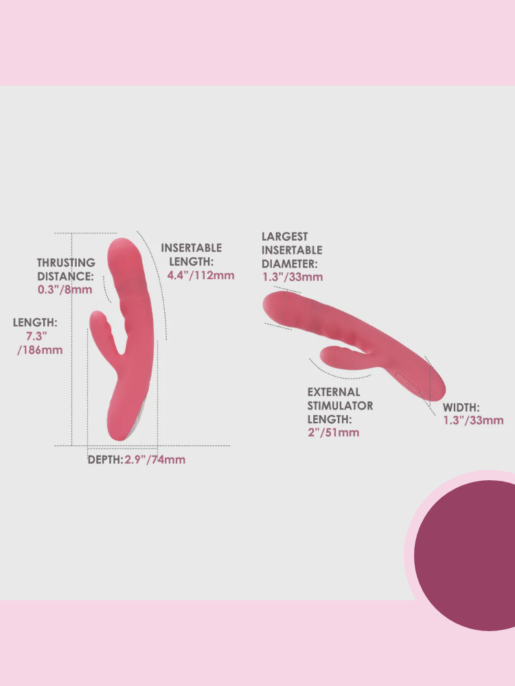 Vibromasseur double stimulation & tête pousseur SVAKOM "Avery" - Lilas