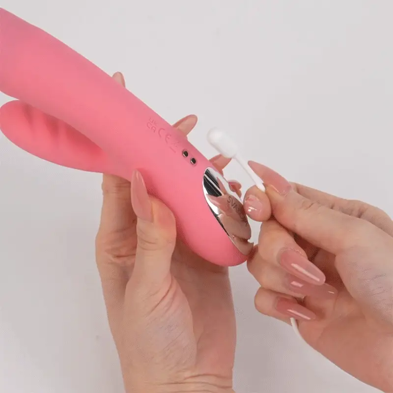 Vibromasseur double stimulation & tête pousseur SVAKOM "Avery" - Lilas