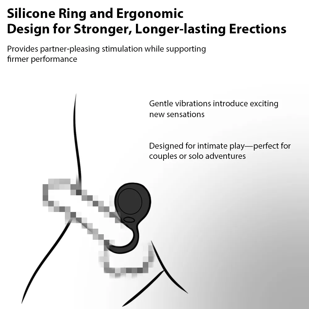 Anneau pénien vibrant SVAKOM "Tyler" - Noir