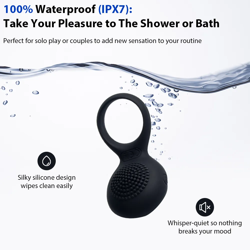 Anneau pénien vibrant SVAKOM "Tyler" - Noir