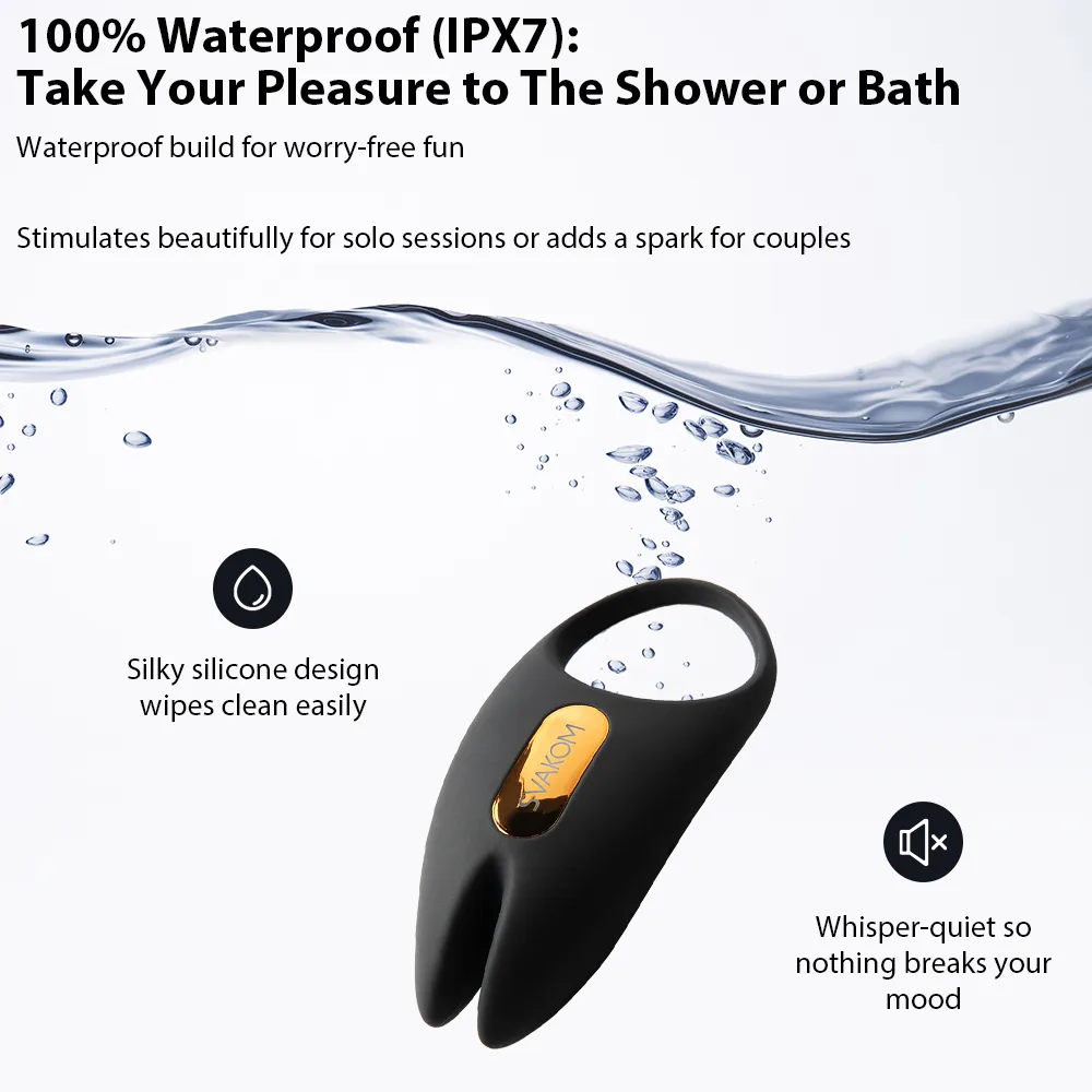 Anneau pénien vibrant controlé par application SVAKOM "Winni 2" - Noir