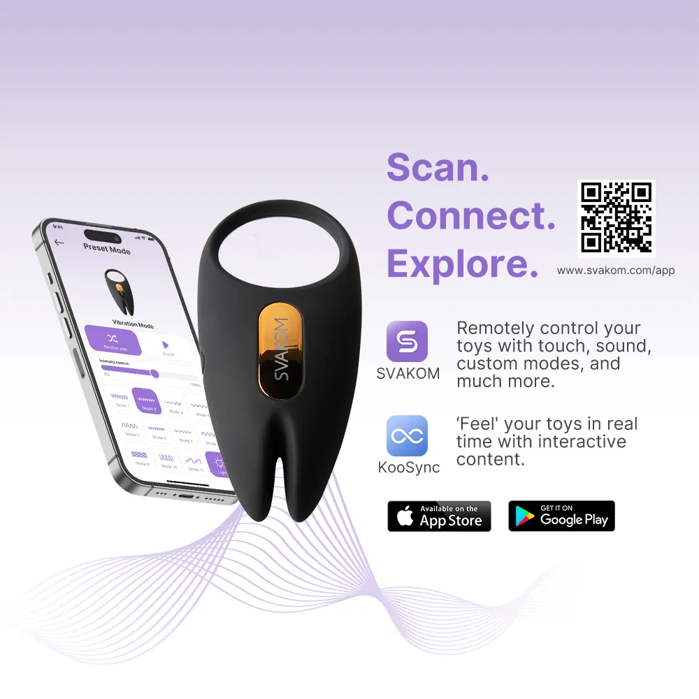 Anneau pénien vibrant controlé par application SVAKOM "Winni 2" - Noir