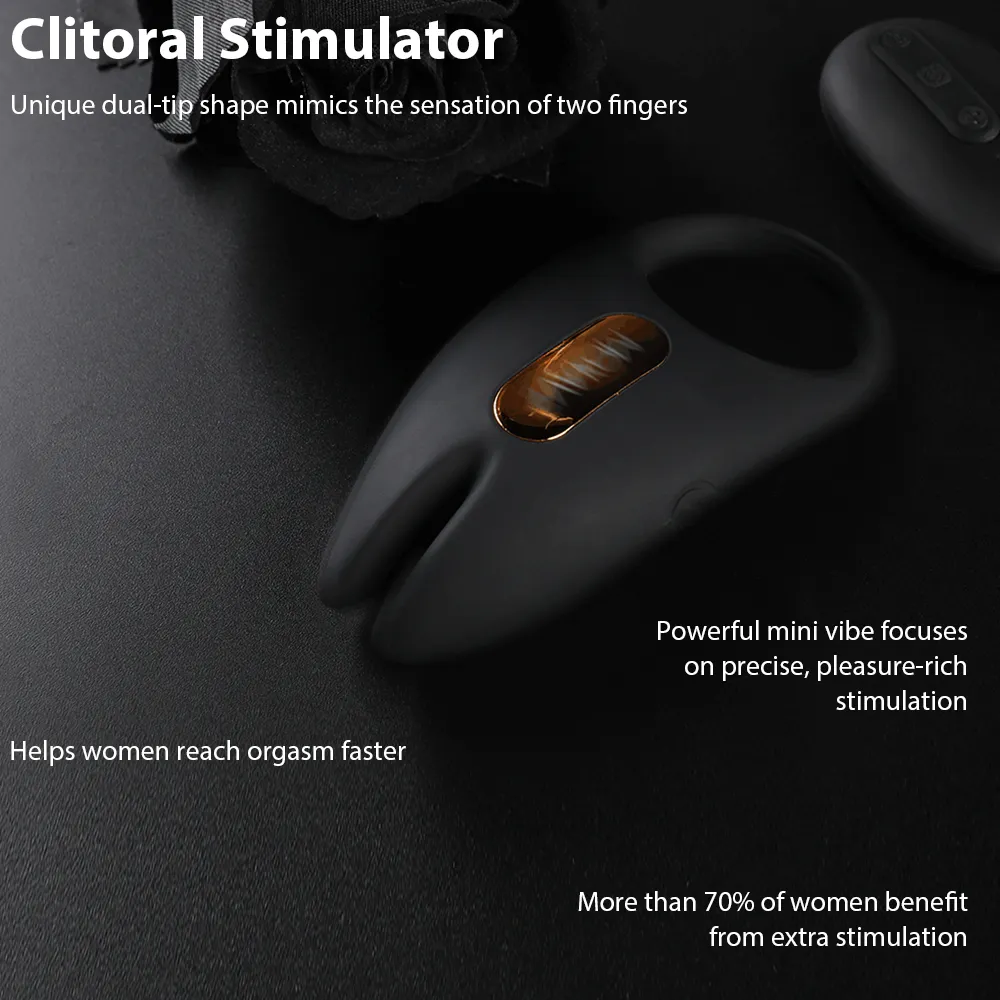 Anneau pénien vibrant controlé par application SVAKOM "Winni 2" - Noir