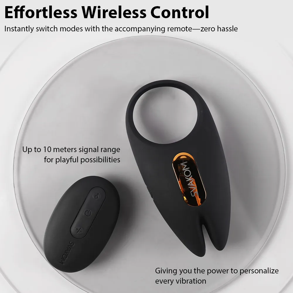 Anneau pénien vibrant controlé par application SVAKOM "Winni 2" - Noir