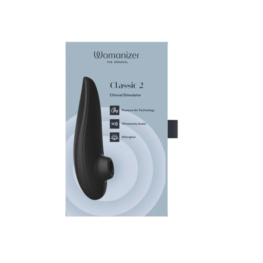 Stimulateur clitoridien à ondes pulsées WOMANIZER "Classic 2" - Noir
