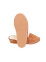 Pantoufles fourrées avec talon DIRECT TANNERIE "PZ23" - Camel 