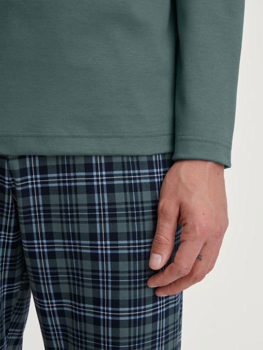 Pyjama long homme 100% coton CALIDA "Relax Streamline" 46382 - Dark Glen 549